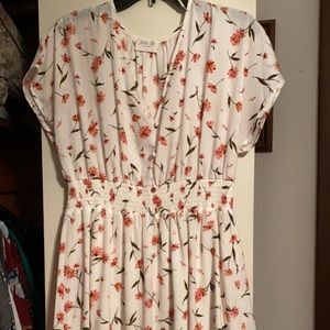 Knee length white dress